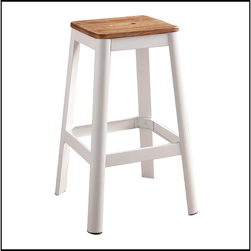 Tabouret de bar Natural, Blanc