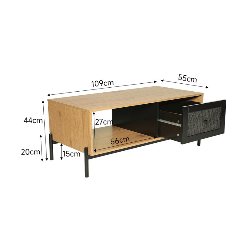 Four Leg Coffee Table with Storage