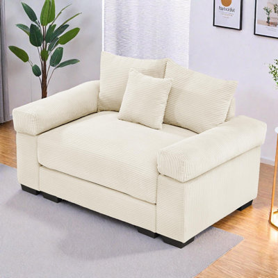 Canapé modulaire surdimensionné avec design ergonomique et tissu velours côtelé