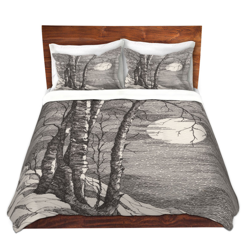 Ensemble de housse de couette moonlight sonata, 1 housse de couette grand + 2 taies standards