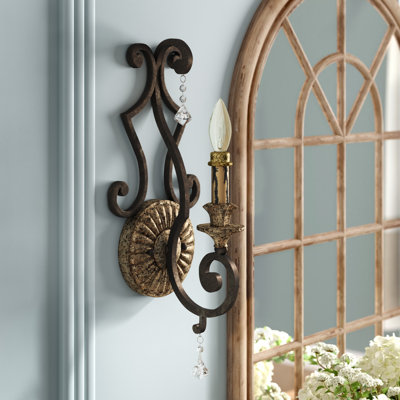 Nyah Steel Candle Wall Light