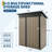 5x3 FT Heavy Duty Metal Outdoor Storage Shed with Sloped Roof and Lockable Door, Weatherproof Compact Tool Organizer for Backyard, Garden, Patio-125950804