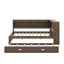 Lit de jour double avec tablettes, DEL et lit gigogne-676071766