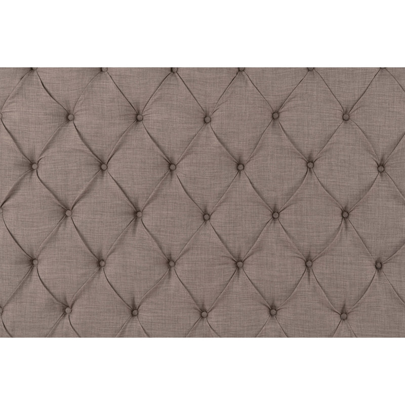 Hester Upholstered Wingback Bed, King, Brown