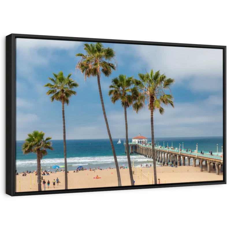 Plage «Summer In Manhattan Beach Wall Art», H 13 po x l 19 po