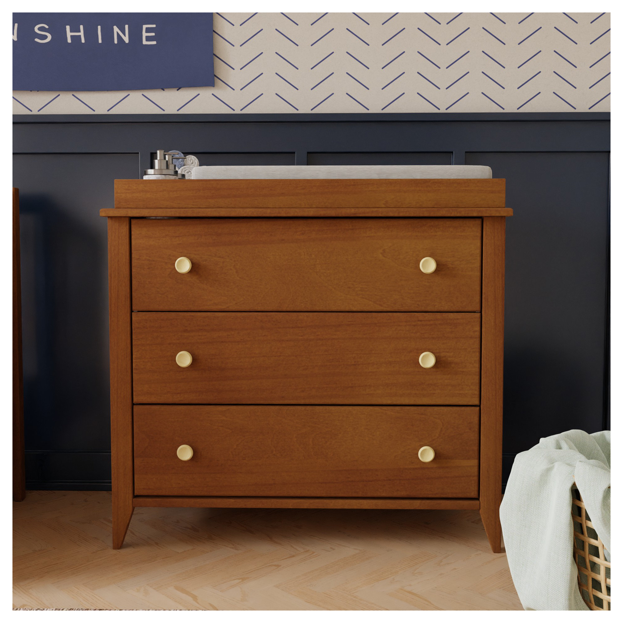 Sprout 3 Drawer Changer Dresser, Chestnut/Natural