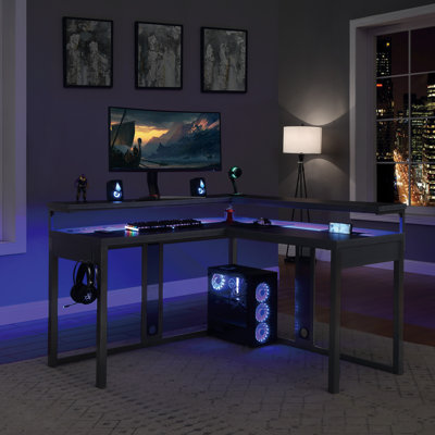 Domico L-Shape Gaming Desk by Inbox Zero
