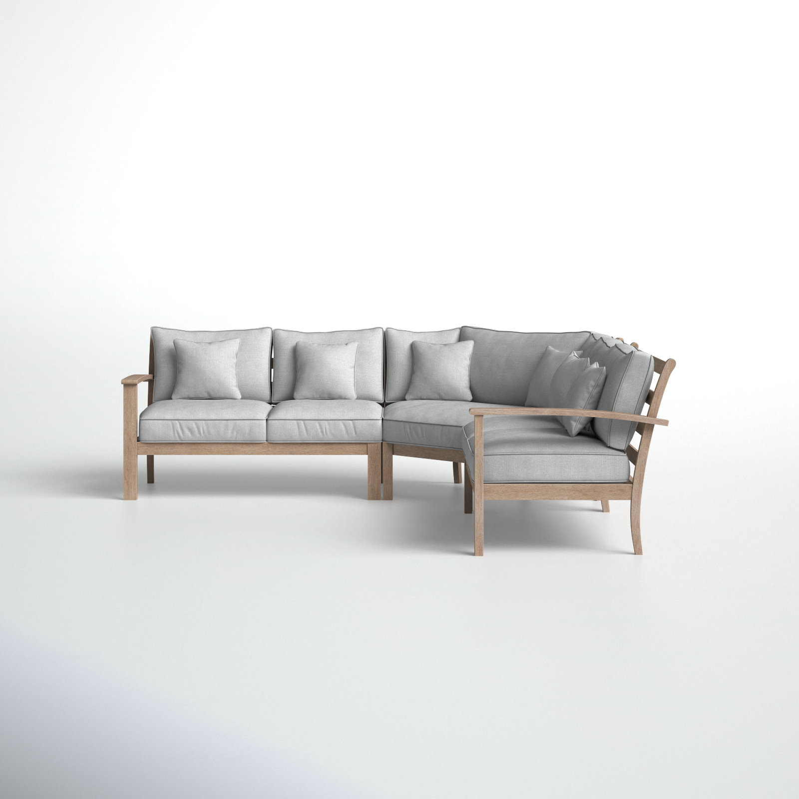 Vergara 182" Sunbrella® Patio Sectional, Light Gray