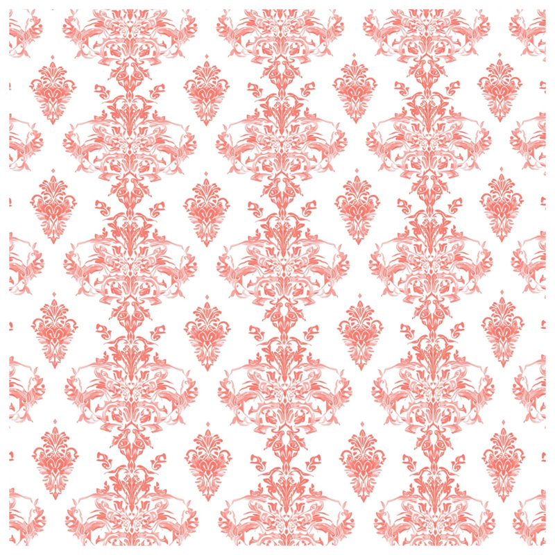 Pink Damask Pattern Double Sided Throw Pillows, 14 x 14 inches