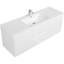 Meuble-lavabo mural de 60 po avec lavabo, meuble-lavabo mural moderne avec lavabo et tiroirs à fermeture en douceur, blanc brillant-1443610655-1443610649