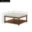 Table basse avec repose-pieds 33 po avec tablette en bois-967253898