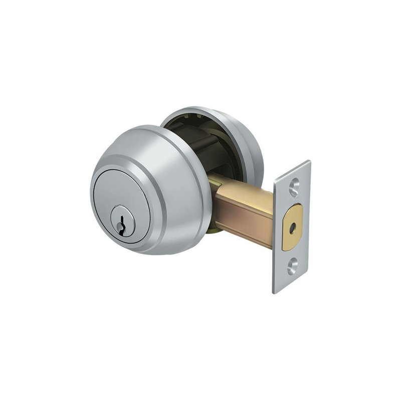 Deltana CL210LM-26D Double Deadbolt Grade 1; Satin Chrome Finish