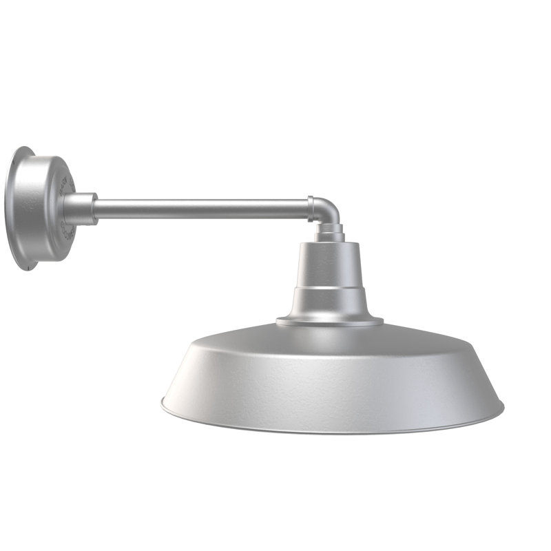 Haleigh LED Wall Light, 11" H x 18" W x 25.5" D, Galvanized Silver