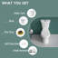 Toilette haute deux pièces compacte 19 po ADA pour personnes âgées, 1,1 / 1,6 GPF Tornado double chasse, CARTE 1000 g, blanc-114137559