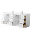 Ensemble de meuble-lavabo double autoportant 84 po avec plateau en quartz Elan TK-108351710-108351711-108351713