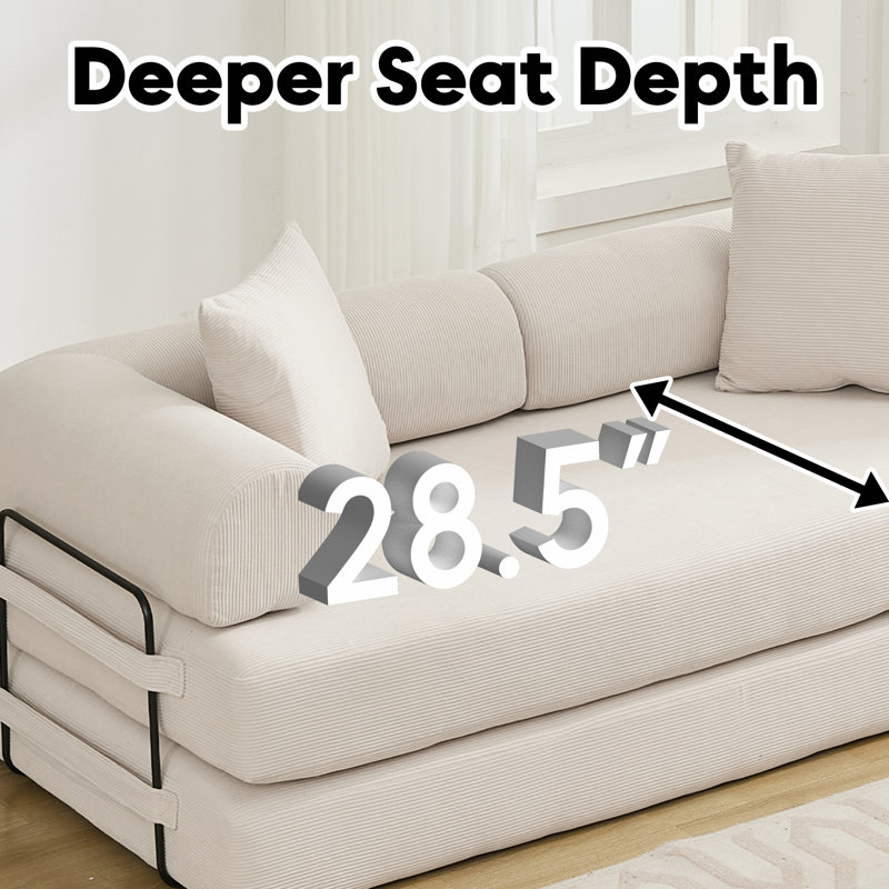 Canapé convertible Boneless, Beige