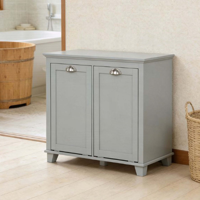 Armoire pour panier à linge inclinable