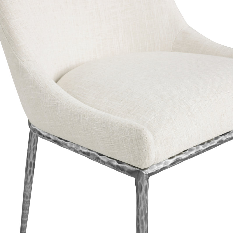 Chaise d'appoint rembourrée en métal Durrant, Gris