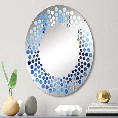 Abstract Abstract Symmetry I - Miroir mural à pois - MIR111599-Ovale