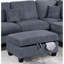 Ensemble de canapé modulaire contemporain gris foncé 3 pièces