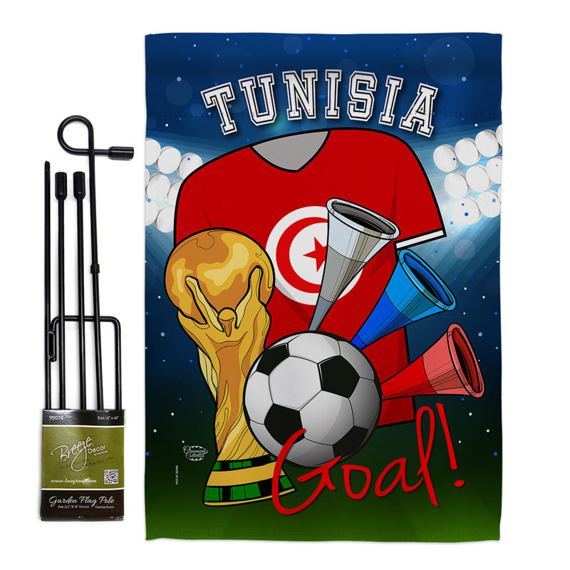 Ensemble de drapeaux 19 x 13 po en polyester Coupe du Monde