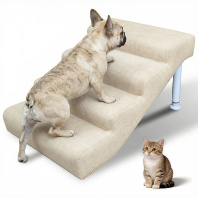 Adjustable Pet Stairs For Beds & Sofas, Non-Slip For Small To Medium Pets, Up To 150 Lbs
