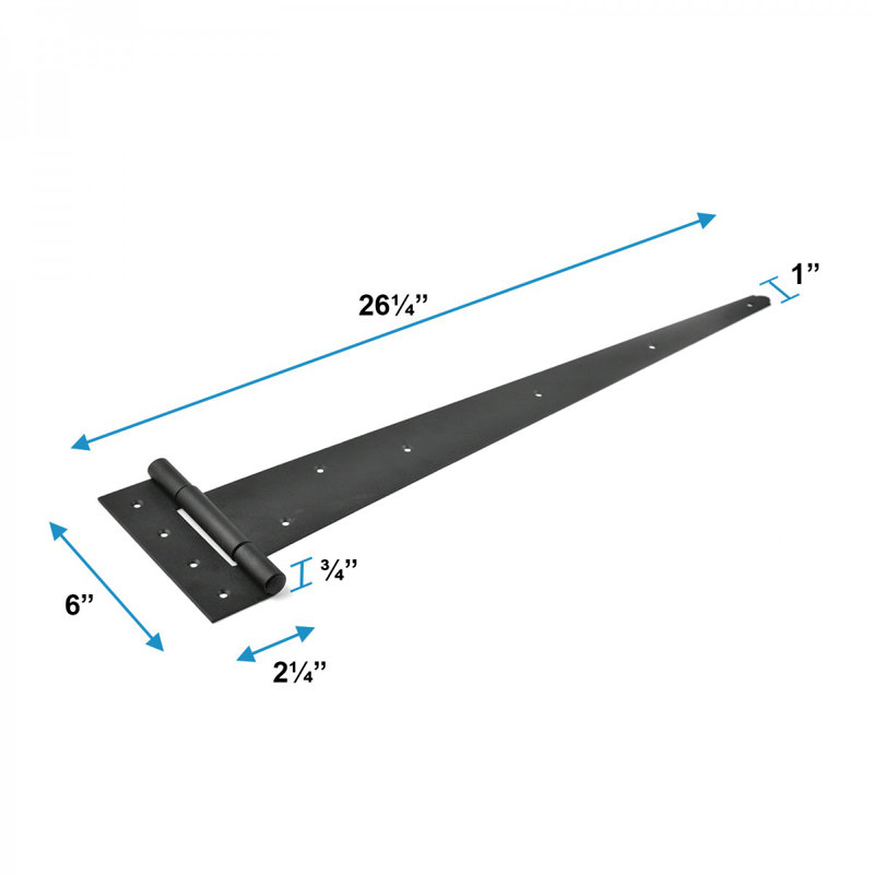 Charnières de porte à sangle H 4 po x l 0,6 po