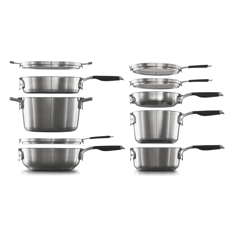 Select By Calphalon Space 10-Piece Stainless Steel Cookware Set