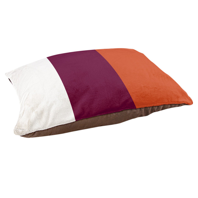 Coussin Miami, Moyen (l 28 po x P 18 po x H 6 po), Milieu marron / orange