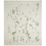 Hand Knotted Wool Abstract Area Rug in White/Green/Cream