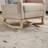 Modern Beige Teddy Upholstered Rocking Chair with Solid Wood Legs, Side Pocket & Footrest for Nursery & Living Room-675304764