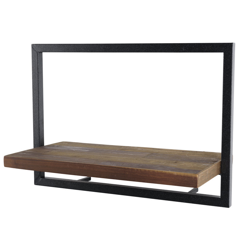 Mccombs Teak Solid Wood Floating Shelf, 35cm H x 50cm W x 25.3cm D