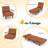 Folding 6 Position Convertible Sleeper Bed Armchair Lounge Couch with Pillow-1741862675