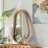 Abner Handwoven Wicker Irregular Shape Rattan Wall Mirror