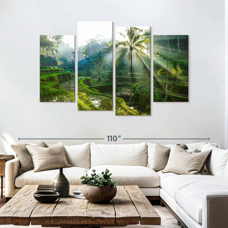 Rizières en terrasses Alvord Bali, H 54 po x l 84 po