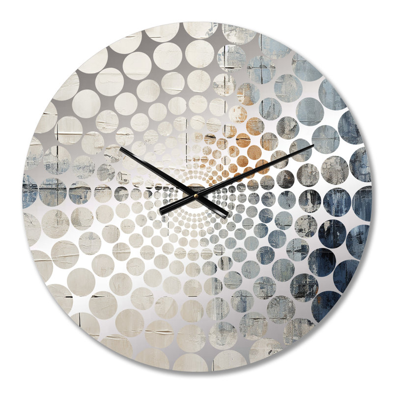 Horloge murale Volmy - Collages abstraits, Petit