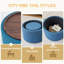 Repose-pieds gigognes avec rangement Ball & Cast, repose-pieds en lin avec plateau en bois, table basse ronde et banc-1005690835