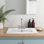 Lavabo semi-encastré pour salle de bain, vasque rectangulaire en céramique blanche de 20,08 x 18,31 pouces avec trop-plein et 3 trous de robinet, lavabo pour salle de bain moderne