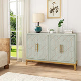 Dieks 48" Sideboard Storage Cabinet with Gold Trim