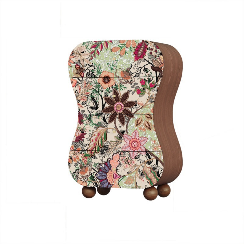 Commode d'appoint de rangement moderne à quatre tiroirs, Noyer