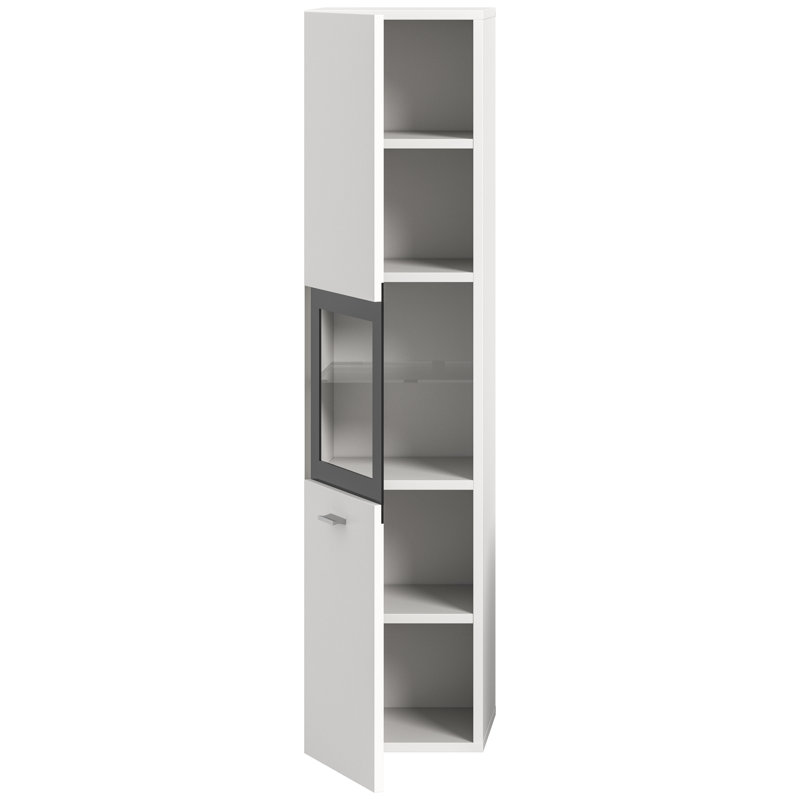Boston Particle Board Freestanding Linen Cabinet, White