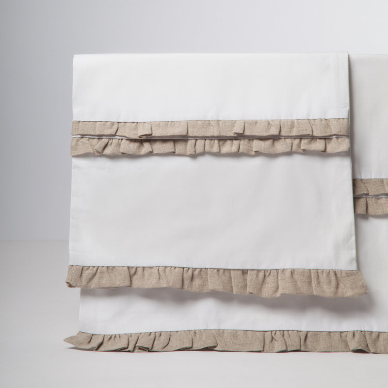 Delia Percale Pillow Case, King, Gray