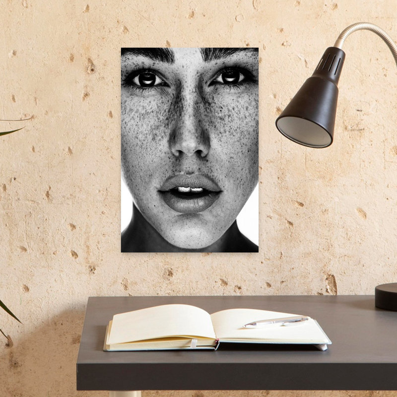 «Freckles Beauty», art mural contemporain abstrait, H 18 po x l 12 po