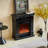 Simple French-style solid wood electric decorative fireplace with simulated flames-68966061