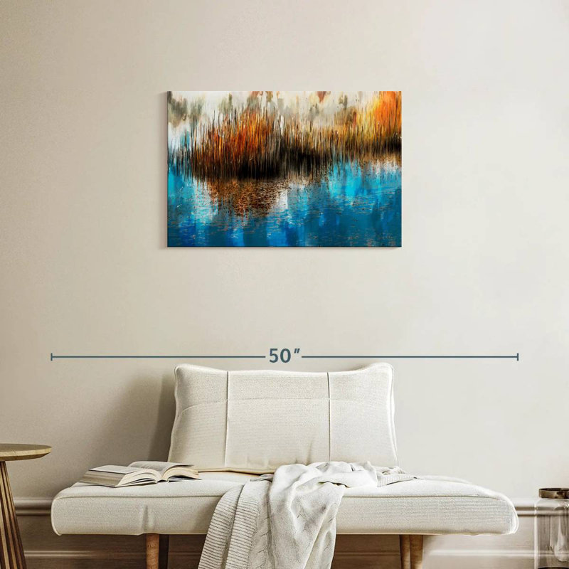 Avery Swamp - Abstrait dynamique, H 20 po x l 30 po