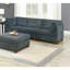 Ensemble de canapé modulaire en chenille gris 6 pièces