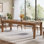 Table de salle à manger de 78,7 pouces en bois massif pour 2 personnes, double poste de travail, bureaux à domicile, salons, restaurants, brun