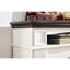 Meuble télé avec foyer électrique - Cerisier et blanc, P 42,41 po x P 14,03 po, H 35,66 po