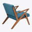 Chaise d'appoint rembourrée Marchese Lawrence Mid-Century-131994267-131994276