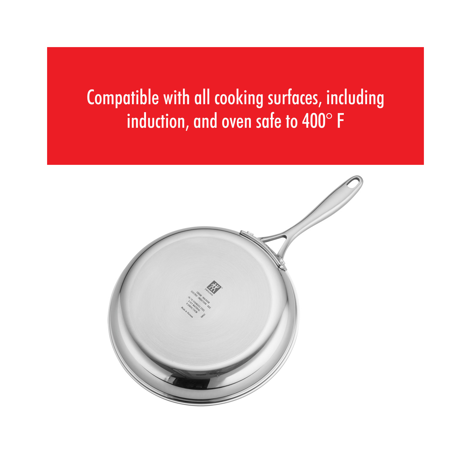 ZWILLING Clad CFX 10-Piece Stainless Steel Ceramic Nonstick Cookware Set
